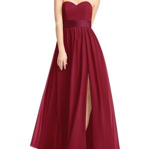 Burgundy Azazie Fiona Bridesmaid Dress